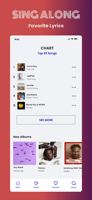 tooXclusive: Lyrics Finder App Screenshot 2