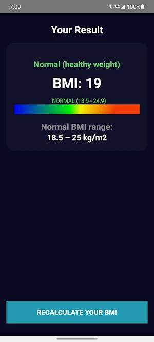 BMI Calculator Screenshot 2