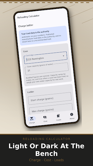 Reloading Calculator Screenshot 2