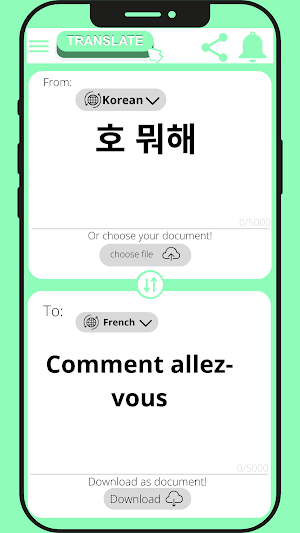 French - Korean Translator Screenshot 2