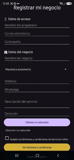 Servicios INITRE Screenshot 2