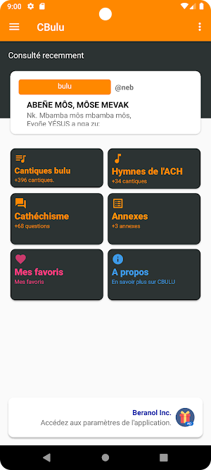 Cantiques bulu Screenshot 0