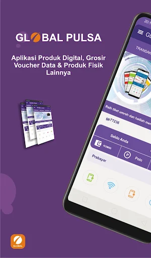 GLOBAL PULSA : Aplikasi Agen Pulsa, eMoney & PPOB Screenshot 0