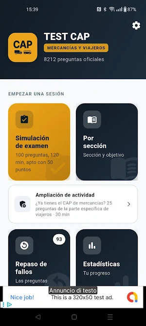 Test CAP España Screenshot 0