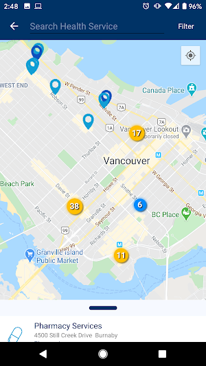 BC Health Service Locator Screenshot 0