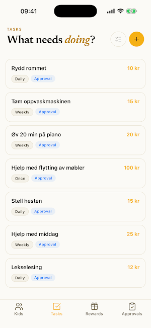 Kroni - Allowance & Chores Screenshot 1