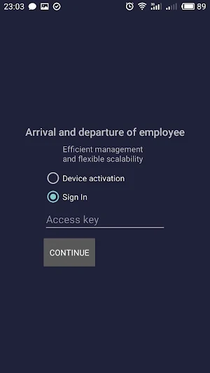 Employee arrival and departure Screenshot 1