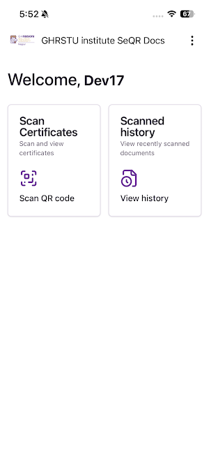 GHRSTU institute SeQR Scan Screenshot 2