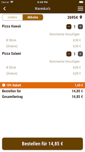 Beco’s Pizzeria Screenshot 1