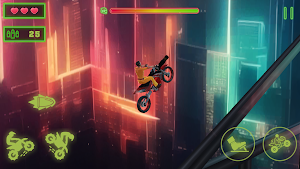 Cyber Bike Racing Shooter Game Screenshot 1
