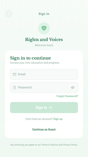 Rights & Voices Screenshot 1
