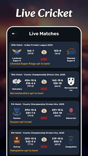 Cricket Update - Live Cricket Screenshot 3