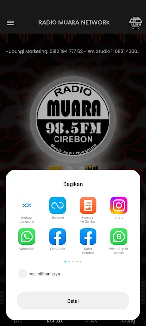 Radio Muara Cirebon 98.5 FM Screenshot 3