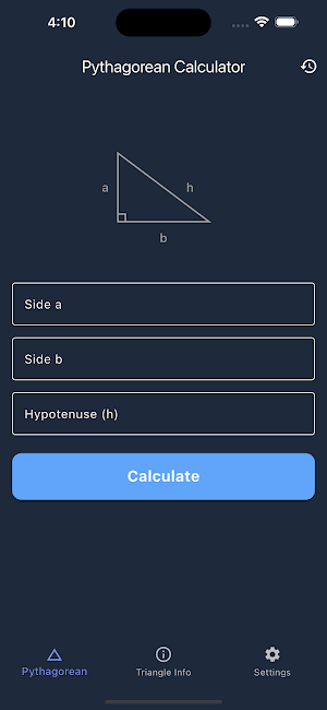 Pythagorean Calculator Screenshot 0