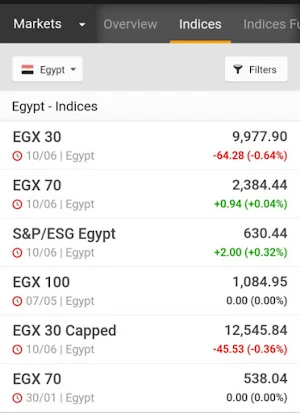 Egypt Stock Market App Screenshot 1