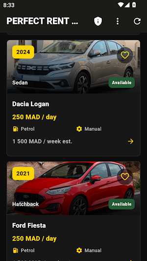 PERFECT RENT CAR Screenshot 0