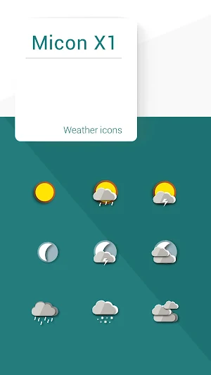 Micon X1 weather icon pack Screenshot 0