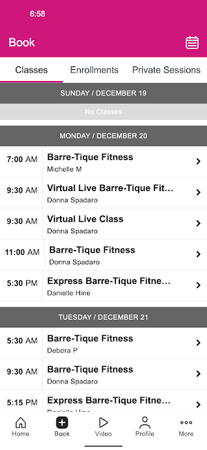 BARRE-TIQUE FITNESS Screenshot 1