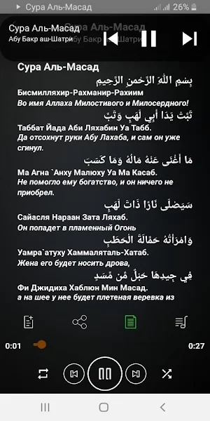 Сура Аль-Масад аудио Screenshot 2