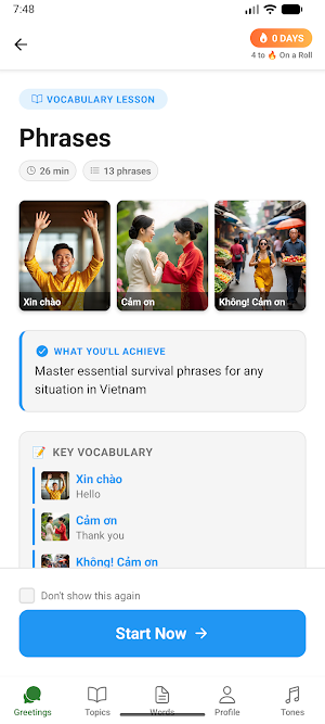 Vietnamese for Travel Screenshot 1