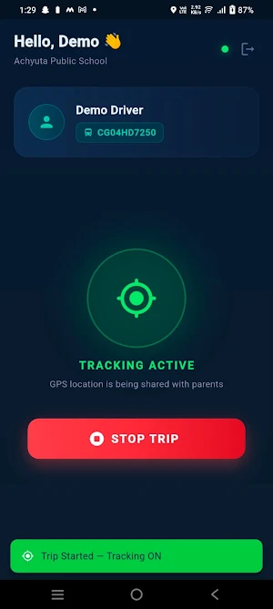PDSSS Driver App Screenshot 3
