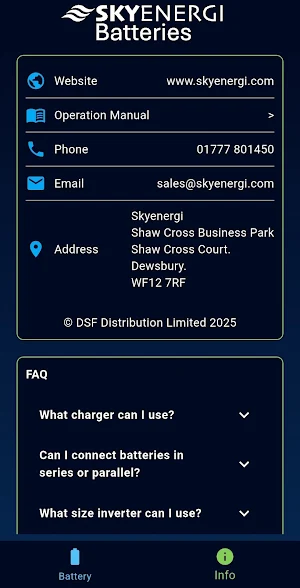 SkyEnergi BMS Screenshot 2