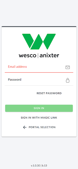 Wesco Anixter eStock Checkout Screenshot 0