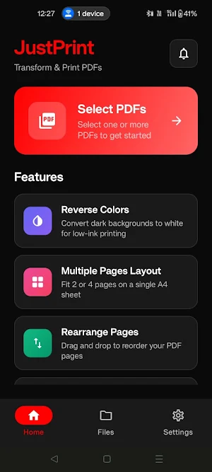 JustPrint - Printable Notes Screenshot 1