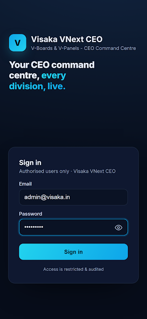 Visaka VNext CEO Screenshot 0