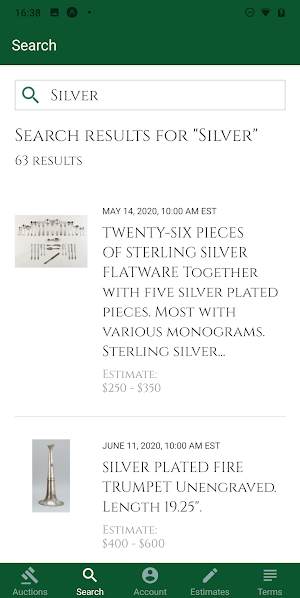 Eldred's Live Bidding Screenshot 1