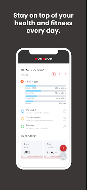 GYMGUYZ Fitness Screenshot 1