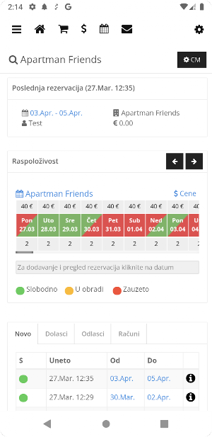 GORG - rezervacioni sistem Screenshot 0