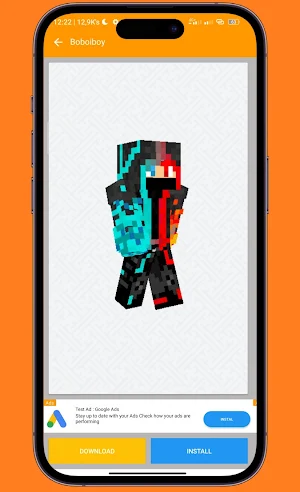 Boboiboy Skin for Minecraft PE Screenshot 1
