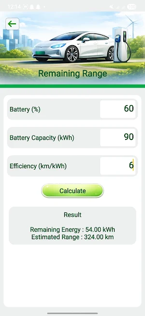 EV Calculator Screenshot 1