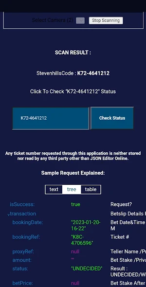 Ticket Status Mauritius Screenshot 2