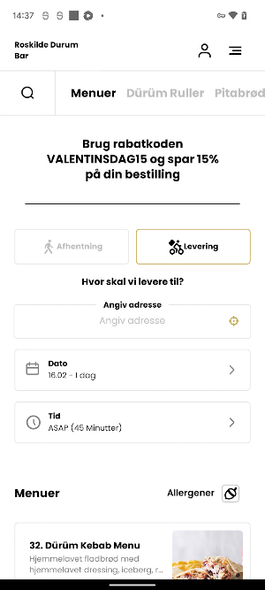 Roskilde Durum Bar Screenshot 2