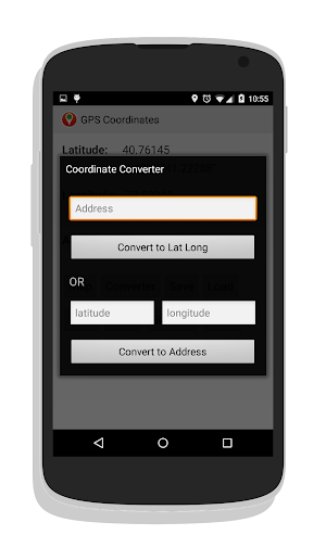 GPS Coordinates Screenshot 2
