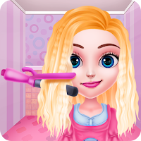 Princess Girl At Hair Beauty Salon