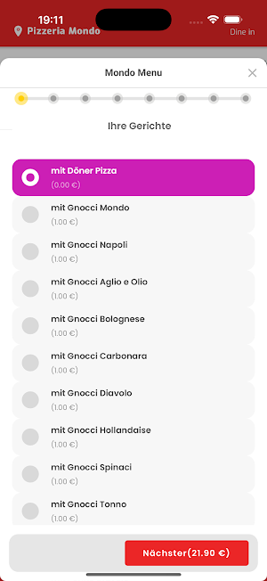 Pizzeria Mondo Online Screenshot 3