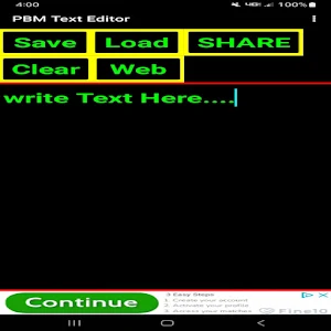 PBM Text Editor Screenshot 1