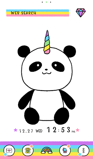 Cute Wallpaper Pandicorn Theme Screenshot 0