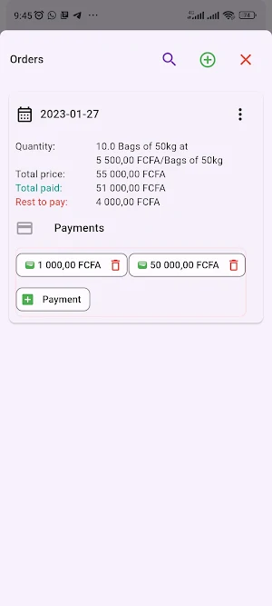 Projects Cost Tracking Screenshot 3