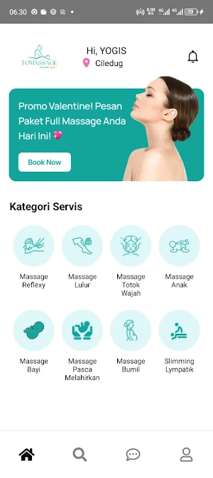 ToMassage App Screenshot 0