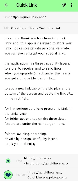 QuickLinks App Screenshot 2