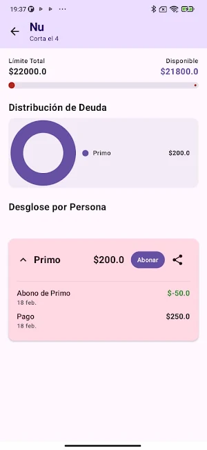 Credit Card Manager Screenshot 2