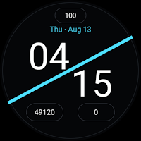 Diagonal Stats Watch Face