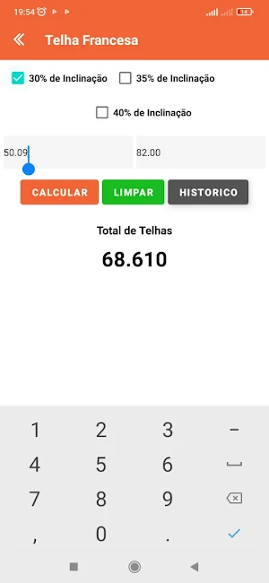 Calcular Telhas Screenshot 0