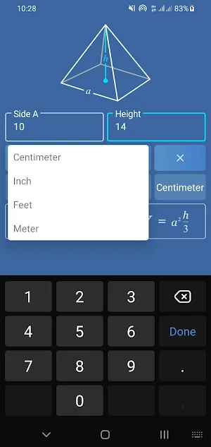 Easy Volume, Calculator Screenshot 2