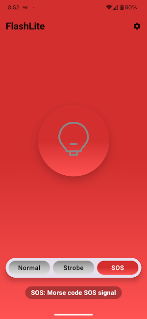 FlashLite: Flashlight & Strobe Screenshot 1
