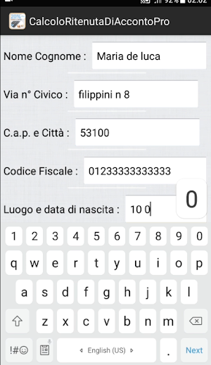 Calcola la ritenuta d'acconto Screenshot 3